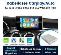 Wireless CarPlay Android Auto Box pour Benz NTG 5.0 - Retrofit Kit Plug&Play pour Mercedes Benz W176/W246/W205/W216/X166/W156/W292/W253/W639/W203/W222