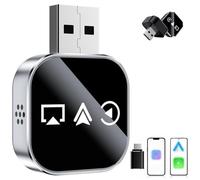 Wireless Carplay Mirror Link Adapter, 2026 Upgrade 3 in 1 Auto Adapter with 2.4/5ghz WiFi and Bluetooth 5.0, Wired to Wireless Conversion Plug & Play