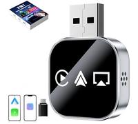 Wireless CarPlay Mirror Link Adapter, AirPlay/Android Auto/CarPlay, WiFi 2,4/5 GHz Et Bluetooth 5.0,Adattatore Wireless 3 in 1 per, Plug and Play,Fast Stable Connection (for Android)