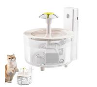 Wireless Cat Water Fountain - White Color 53Oz/1.5L Water Fountains for Cats Indoor | Multipurpose and Reusable Drink Feeder Quiet Large Capacity with Motion Sensor Portable for Indoor Dogs Puppy Pet