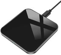 Wireless Charger, 15W Induction Charger for iPhone 16/15/14/13/12/11/16e/SE/XS/XR/8, for Samsung Galaxy S25/S24/S22/S21/S10E/S9/S8, Note 20/10/9/8, AirPods3/Pro, Black