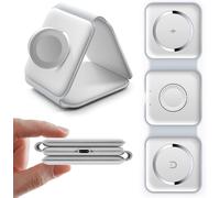 Wireless Charger 3 In 1 Qi Foldable Induction Charger For Iphone 15/14/13/12/11/Pro/Max/X/Xs/Xr/8/8 Plus,Apple Watch,Wireless Charging Headphones
