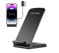 Wireless Charger Holder - 15w Portable Fast Wireless Charging Station for Desk, Foldable Stand for Home Office, Adjustable Vertical & Horizontal Power Dock 6 inch