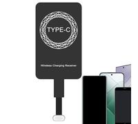 Wireless Charger Receiver - Type-C Adapter Chip | Type-C Adapter, Thin 5W Charging Patch, Safe Efficient Mobile Phone Accessory, Foldable Plug Design For Outdoor Use, Multiple Protection Features