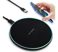 Wireless Charger With Indicator Light,Fast Wireless Charging Pad With Usb-C Cable,Qi Certified 15w Max Compatible With Iphone 15/14/13/12/Xs,Samsung Galaxy S24/S23 Huawei.[B30]