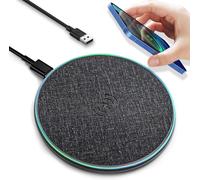 Wireless Charger With Indicator Light,Fast Wireless Charging Pad With Usb-C Cable,Qi Certified 15w Max Compatible With Iphone 15/14/13/12/Xs,Samsung Galaxy S24/S23 Huawei.[B29]