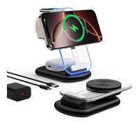 Wireless Charger With Mag-Safe, 3 In 1 Fast Wireless Charging Station Compatible Magnetic For Iphone 16/15/14/13/12 Plus/Pro Max Apple Watch 10 9 8 Se 7 6 5 4 3, Airpods 2/3/Pro