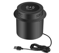 Wireless Charging Dock - Station USB embarquée, Intelligent Fast Power Supply Device, Universal Mobile Accessory | Office Bedside Kitchen Study Tablette Smartphone Induction, Stylish