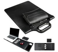 Wireless Charging Laptop Bag with Built-in Multi-Device Charger (Black) | PU Material, Water-Resistant & Durable, Sturdy Adjustable Stand, Soft Lining, for Travel, Studies, Etc