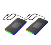 Wireless Charging Pad - Silicone Grip Charging, Rapid Qi Battery Station, Vehicle Mobile Power Mat Supporting Rechargeable Phone Alignment During Travel Driving for Car Auto Accessory