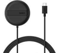 Wireless Charging Station (15 W, Qi2 Certified and MagSafe Compatible, for All Models of iPhone 16, 15, 14, Samsung Galaxy S25, for AirPods, etc., without AC Adapter ¿ Black)