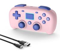 Wireless Controller For Ps4,Mini Style Ps4 Gamepad Compatible With Ps4/Pro/Slim,Pc Game Remote For Window10/8/7,Gaming Controller With Dual Vibration/6-Axis Sensor/Audio Function(Pink)