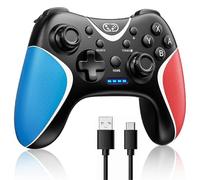 Wireless Game Controller with Programmable/Vibration/Turbo Compatibility for /Lite/OLED/ PC Blue