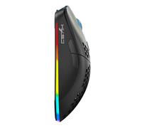 Wireless Gaming Mouse 3-Mode BT 5.3 + USB-C, 800-3600 SPD, 650mAh, Black/White