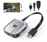 Wireless HDMI Dongle 4K, Récepteur HDMI sans Fil, 2.4G/5GHz Screen Mirroring Display Wireless Adaptateur pour iOS/Android/Windows/Miracast/Chromecast/Google/TV/Moniteur/projecteur/Streaming vidéo