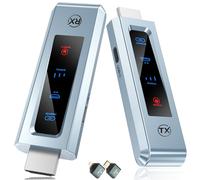 Wireless HDMI Transmitter and Receiver, 98 FT/30M Stabile Verbindung, 2,4G/5G tragbarer HDMI Wireless mit LED-Bildschirm, Plug & Play für Streaming Video Audio File von, Laptop, PC zu HDTV, Projektor.