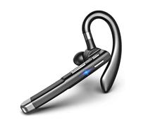 Wireless Headset Hands Free Single Ear Headphone Noise Cancelling Microphone for Office/Driving A