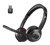 Wireless Headset with AI Noise Cancelling Microphone Bluetooth Headset - Bluetooth V5.2 Headphones with USB Dongle & Mic Mute for Computer/Laptop/PC/iPhone/Android/Cell Phones/Zoom/Ms Teams/Skype