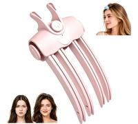 Wireless Heated Volumizing Root Lift Clip, Heated Hair Volume Clip for Bangs and Roots, Curved Teeth, Cordless Portability, Dual Settings, Portable for Travel & Daily Root Volumizing (Pink)