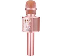 Wireless Karaoke Microphone, Microphone Bluetooth Player Recorder Mini Karaoke Children Family Party for Android / iOS Smart Device.