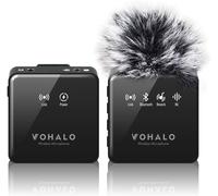 Wireless Lavalier Microphone with Real Time Monitoring Audio Ducking Accompaniment Reverb Mute Noise Cancellation Microphone Bluetooth for iPhone iPad Android Phone PC