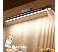 Wireless Led Desk Lamp, 4000 Mah Usb Rechargeable Light, Magnetic Kitchen Led Light With Remote Control, Wall Light For Cupboard, Table, Mirror, Wardrobe, Bookcase