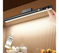 Wireless Led Kitchen Light With Motion Detector, 4000 Mah Usb Rechargeable Desk Lamp, Magnetic Light With Remote Control, Wall Lighting For Cupboard, Table, Mirror, Wardrobe