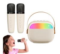 Wireless Light Device, Karaoke Speaker with 2 Microphones Camping Aid | Karaoke Machine Toys with Microphone, Wireless Light Device with Aid, Reliable Music Solution Keywords, Perfect for Campi