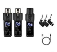 Wireless Mic System XLR 2.4G Transmitter Receiver Wireless Mic(2 for Dynamic)