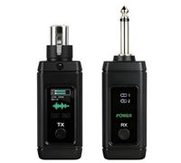 Wireless Microphone Transmitter Receiver System UHF XLR Adapter for Dynamic Microphone Guitar Audio Mixer PA System A