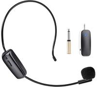 Wireless Microphone,UHF Microphone System,Handheld Microphone 2 in 1,Ear-Ear Mic with 165ft Range for Fitness,Teaching,Tour Guide,Voice Amplifier,Speaker