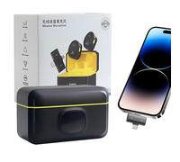 Wireless Microphones | Mini Clip-On & Lapel Phone | Microphone Intelligent Noise Cancelling for Live Streaming Interviews Presentations Conferences