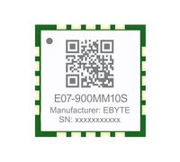 Wireless Module CC1101 868MHz 915MHz SPI E07-900MM10S 10dBm 1.5km RX TX FIFO LQI RSSI Small Size SMD Stamp Holes Antenna