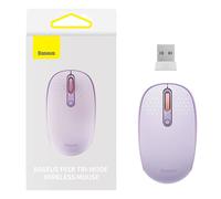 Wireless Mouse Baseus F01b Tri-Mode 2.4g Bt 5.0 1600 Dpi (Purple)