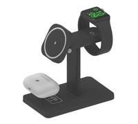 Wireless Phone Charging Station, Fast Charger, Magnetic Phones Stand, Portable Desk Holder for Mobile Devices, Office, Bedroom, Home, Study Room, Dorm, Kitchen, 5.28x3.11x4.69 inches
