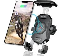 Wireless Phone Holder For Motorcycle Charger Qi/Usb C 3.0 By Wiring To The Motorcycle 12v/24v Or By Connecting To The Usb A Socket Handlebar Mount/Rearview Mirror For 4-7 Inch Mobiles