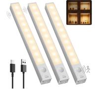 Wireless Rechargeable LED Cupboard Light with Charging Station 18 cm LED Strip Light Cabinet Motion Sensor for Laundry