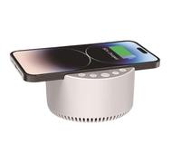 Wireless Speaker, 15W Wireless Charger Pad, Cordless Sound Machine with Soothing White Noise and Music Playback for Sleep, Study Room, Beach, Party, Trips, Travel, Camping