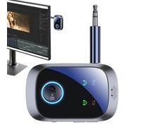 Wireless Transmitter Receiver - 2-in-1 Airplane Wireless Adapter | Multipoint Stereo Hifi Double Stream with HD for Tvs PC Cell Phones Speakers