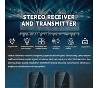 Wireless UHF Earphone Monitor System Rechargeable Transmitter & Receiver for Studio, Band Rehearsal,