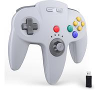 Wireless Usb N64 Controller, 2.4g Usb Gamepad Pour Pc Windows, Mac, Raspberry Pi Et Switch (Gris)