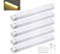 Wireless USB Rechargeable LED Lights 20cm Motion Sensor 3 Color Temperature Dimmable Kitchen Cabinet Lights