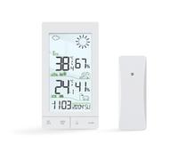 Wireless Weather Forecast Station Digital LCD Display Hygrometer Thermometer DCF Alarm Clock Calendar Backlit