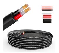Wirelume fil électriques 0,75 mm² Câble d'Extension 18 AWG Fil Cuivre tressé en PVC sans oxygène à 2 conducteurs 50 pi/15,24 m UL basse Tension 5V/12V/24V/300V automobile