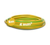 wiring cable H07V-K 4mm² green/yellow 5 m flexible earth cable protective conductor 4 mm² single strand PVC thin wiring single cable single wire switch wire