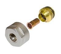 Wiroflex Adaptateur pour tube en acier inoxydable et cuivre vissage inclus Fitting pour tube multicouche Composite, 1 pièce, 1/2 A x 18 mm, chrome, 26050 3