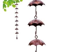 wiroouia Chaînes de pluie pour gouttières | Attrape-pluie décoration de jardin | Chaîne d'eau antirouille - Pour propriétaires de maison, jardin, architectes paysagistes, chalet extérieur, entrée