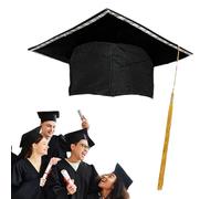 wiroouia Chapeau De Bachelor Pour Cérémonie De Remise De Diplôme,Chapeau Étudiant Lumineux Enfant - Accessoires Universitaires avec Lumières LED et Cordons pour Cérémonie, École