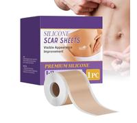 wiroouia Feuilles en silicone pour cicatrices | Patchs réutilisables pour blessures, brûlures, vergetures, réduction du visage, de la poitrine, du ventre et des boutons