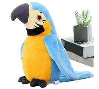 wiroouia Jouets Oiseaux - Perruche Interactive avec Chant Battement d'ailes et Musique | Animal en Peluche Électronique Interactif pour Cadeau Fêtes Anniversaire Noël